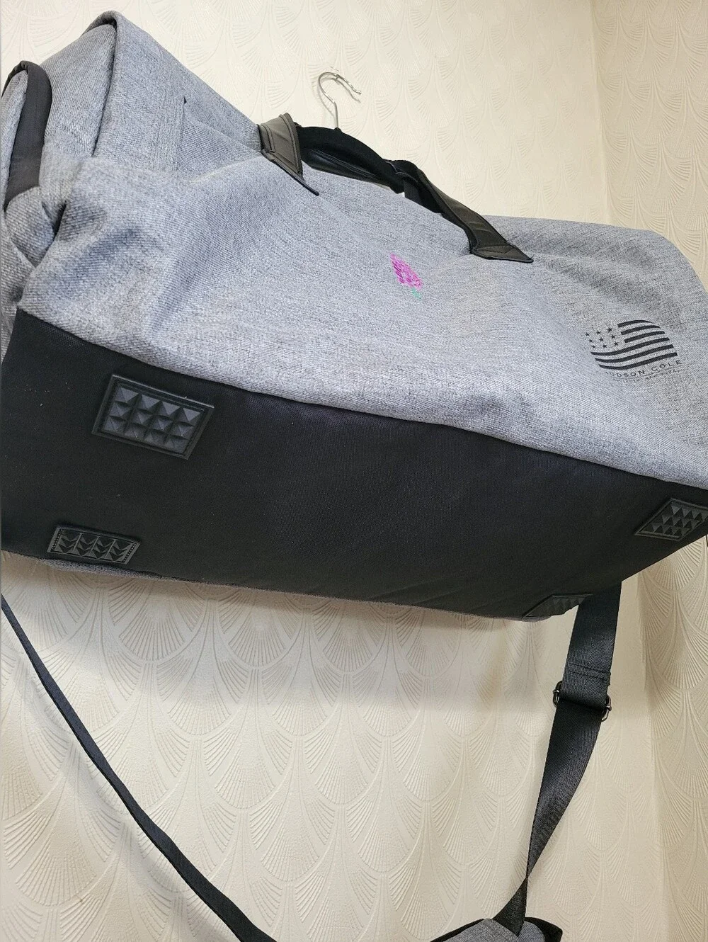 Travel Luggage Hudson Cole New York 2-in-1 Garment Bag Duffel Tote Gray